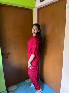 Maroon co ord Set with Pants
