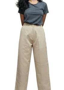 Beige Straight Leg Pants