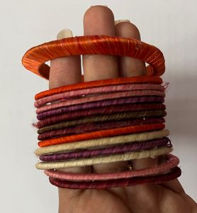 Mixed Coloured Thread Bangles