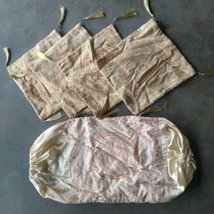 Embroidered sofa set pillow cover