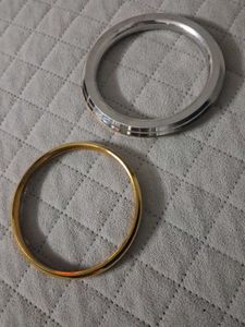 Stylish Gold & Silver kada Set for men