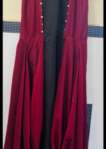 Maroon and Black Gown