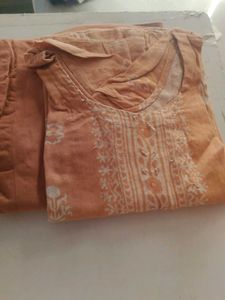 Elegant Peach Kurta Set