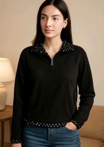 Black Polka Dot Top