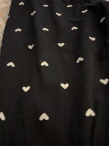 Cute Black Heart Pattern Pants