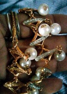 Elegant Pearl & Gold plated necklace Set