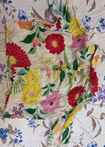 Vibrant Floral Print Crop Shirt
