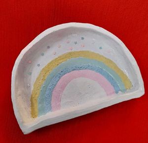 Handmade Rainbow Trinket Dish