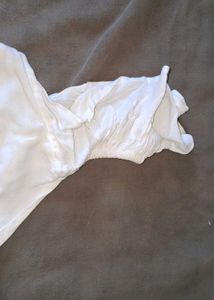Chic White Twist Front Tunic Top