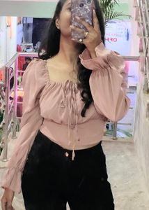 Peach Crop Top