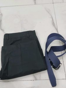 Black Casual Pants with Belt combo offer