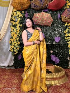 Elegant Mustard Yellow Saree