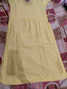 chickenkari Yellow Embroidered Kurta