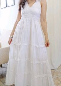 White Crochet Sundress