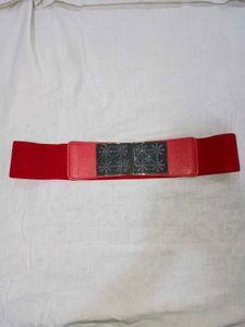 Red Elastic Waist Belt