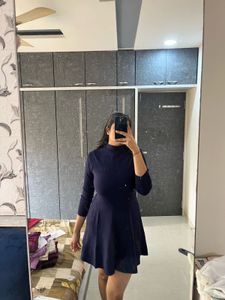 Navy Blue Skater Dress