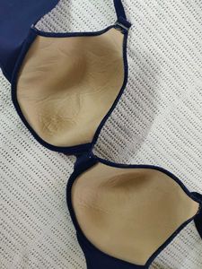 Elegant Navy Blue Lace Bra