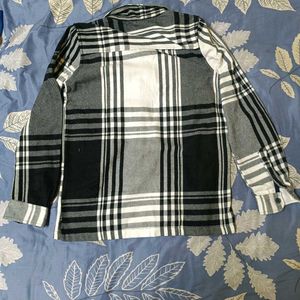 Threadbare Black Brushed Check Shacket Shirt