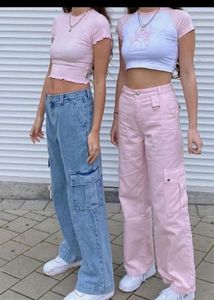 Y2k Light Wash Cargo Jeans