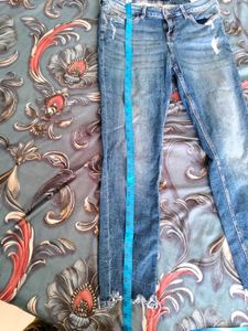 Washed Blue Distressed Jeans