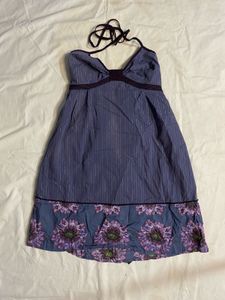 Striped Halter Neck Dress