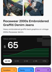 Rocawear Y2K Hip-hop Raw Denim Jeans