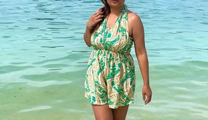 Green Halter jumpsuit