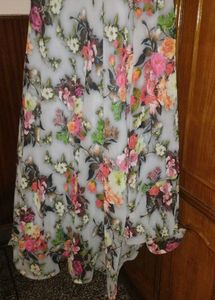 Floral Print Ethnic Gown without duppata