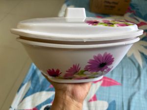 Floral Print Melamine Serving Bowls - New