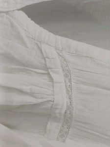 Classic White Lace Trim top