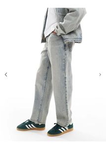 ASOS DESIGN Lightly Washed Baggy Jeans