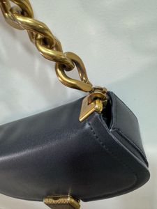 Chic Black Shoulder Bag with Chain Strap