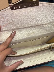 Elegant Brown Textured Clutch Bag