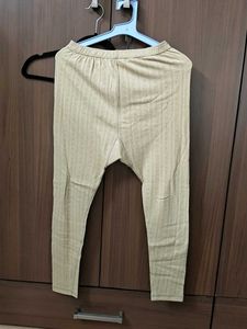 Cozy Beige Textured Leggings