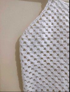 Crocheted White Tank Top