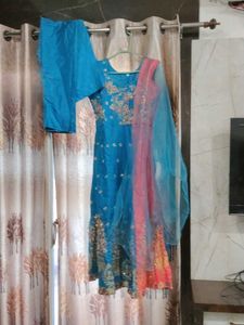 Beautiful Blue Kurta Set with Dupatta
