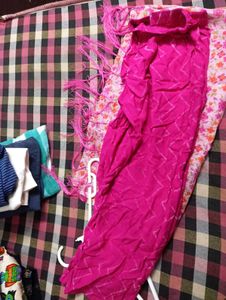 Stylish Pink Chevron Kurta Set