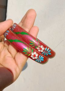 Vibrant Hand-Painted Bangles