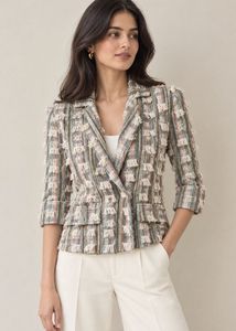 Clothes on My Mind - Striped Fringe Blazer