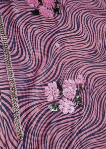 Elegant Pink Floral Print Saree
