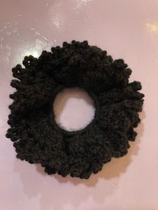 Lacy mesh  Crochet Scrunchie - Handmade