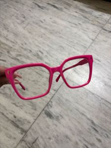 Trendy Pink Square Frame Glasses