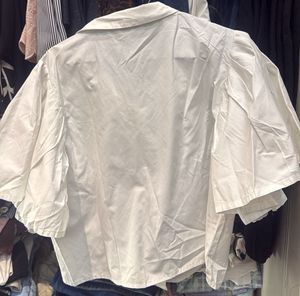 White Puff Sleeve Top