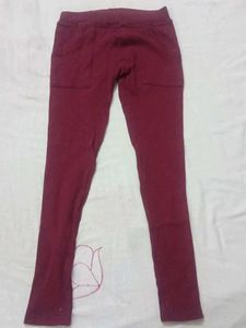 Comfortable Maroon Pants with Pockets