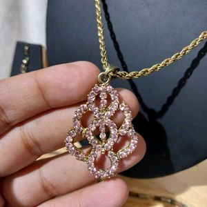 Elegant Pink Stone Necklace &amp; Earring Set