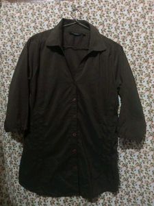 Classic Brown Button-Up Shirt