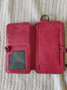 Genuine Leather Phone Wallet Card Holder