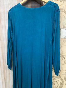 Boho kashmiri Embroidered Teal Kurta