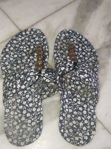 Floral Print Flip Flops