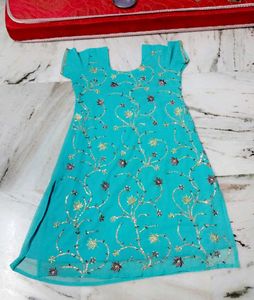Fully Embroidery Kurti With Lining